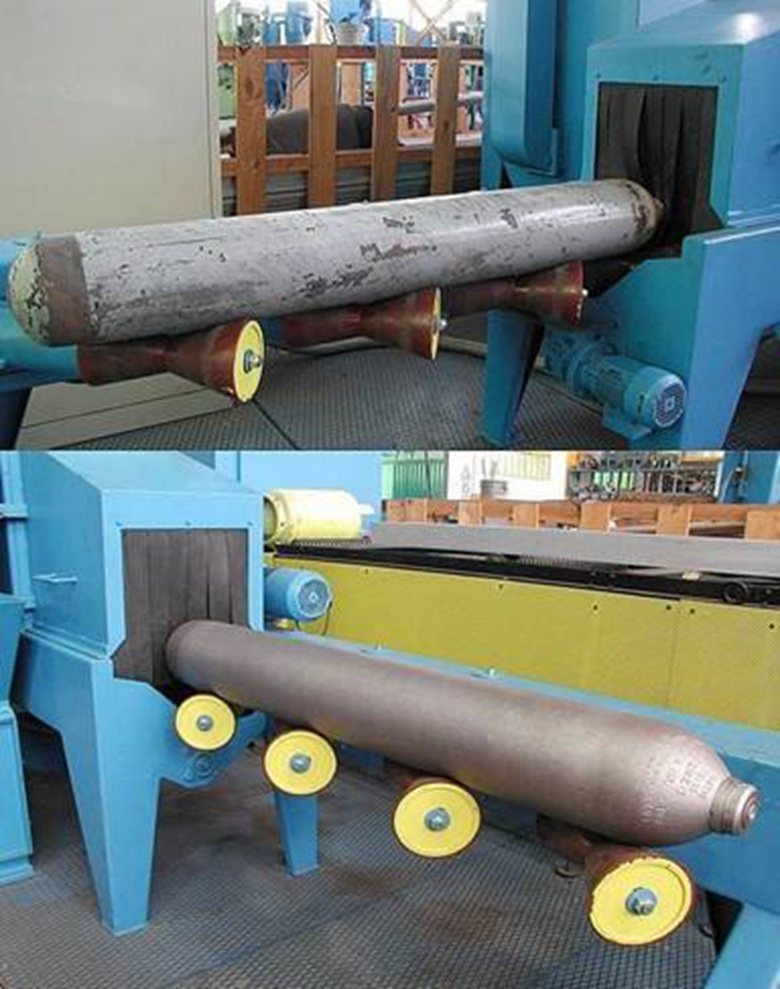 鋼瓶內(nèi)外(wài)壁抛丸機(jī)
